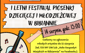 I letni festiwal piosenki dzieciecej i mlodziezowej w Bibiannie