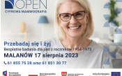 kobieta w okularach i jasnych wlosach, informacja o badaniach mammograficznych