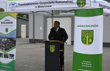 Uroczyste zakonczenie prac w oczyszczalni sciekow w Malanowie           