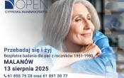 badania mammograficzne sierpien - plakat