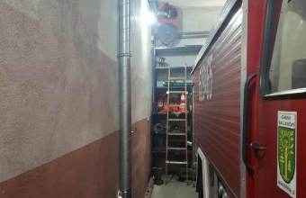 Fundusz sołecki w akcji: Nowy wyciąg spalin w garażu OSP Grąbków