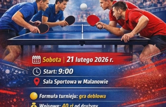 V Otwarty Deblowy Turniej Tenisa Stołowego - zapisy