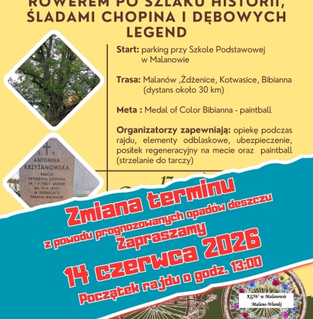 Rowerem po szlaku historii, sladami Chopina i debowych legend(2)