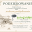 podziekowanie dla Sun Garden
