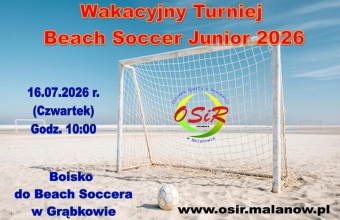 Wakacyjny Turniej Beach Soccer Junior 2026 - Zapisy